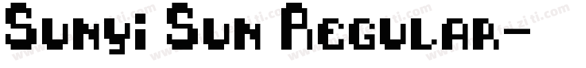 Sunyi Sun Regular字体转换
